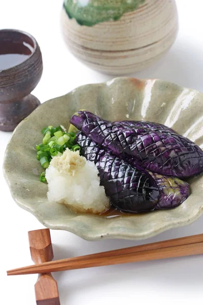Смажені Баклажани Японська Їжа Носорога Нібітасхі — стокове фото