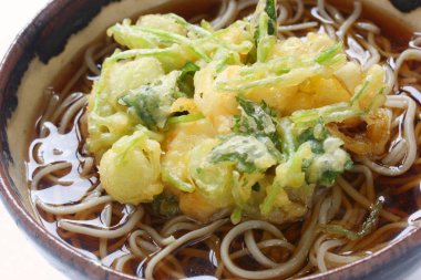 Tensoba, Tempura saba, Kagiage soba, kakiage tempura ile Japon karabuğday erişte