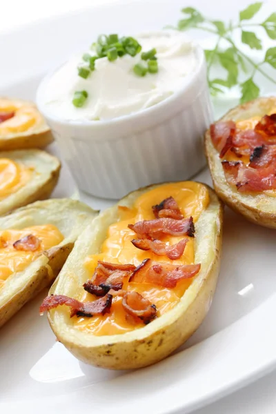 Aardappel Huiden Casual Dining Voorgerecht — Stockfoto