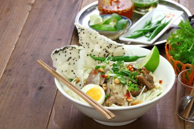 homemade mi quang noodle, vietnamese cuisine clipart