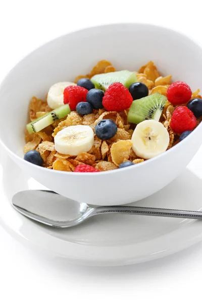 Breakfast Cereal Bowl Isolated White Background — Stock Photo, Image