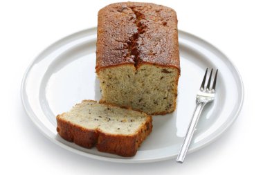 muz ekmek beyaz arka plan izole