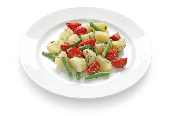 Patates Domates Yeşil Fasulye Salatası — Stok fotoğraf