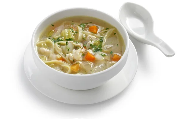 Chicken Noodle Soup Cold Flu Fighting Soup — Stock Photo, Image