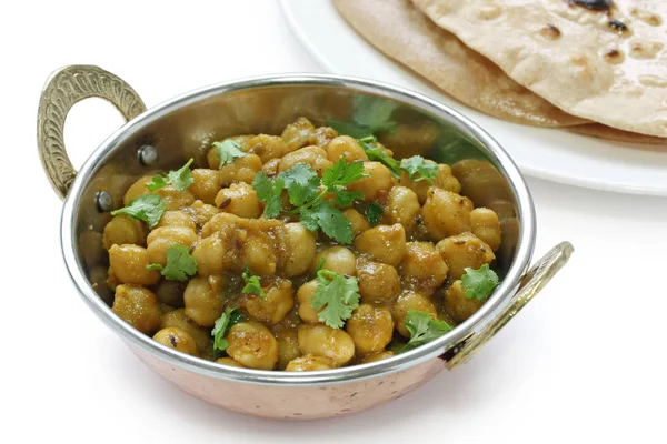 Chana Masala Garbanzos Curry Cocina India —  Fotos de Stock