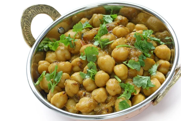 Chana Masala Kikkererwten Curry Indische Keuken — Stockfoto
