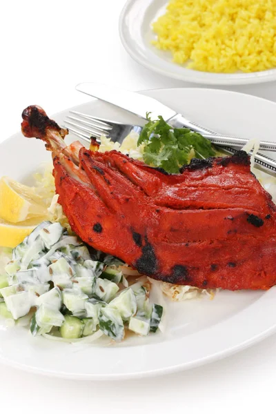 Kurczak Tandoori Kuchnia Indyjska — Zdjęcie stockowe