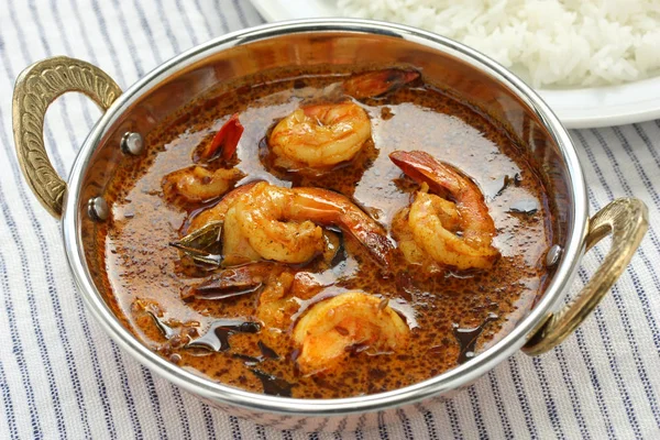 Prawn Masala Curry Indian Cuisine — Stock Photo, Image