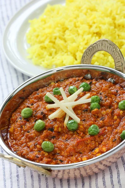 Keema Curry Indiai Konyha — Stock Fotó