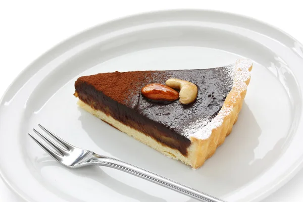 Homemade Chocolate Tart Cake — Stock Photo, Image