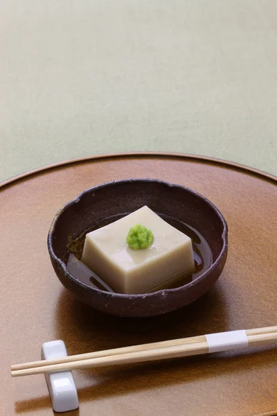 Tofu Sésamo Casero Gomma Dofu Cocina Vegetariana Tradicional Japonesa Goma — Foto de Stock