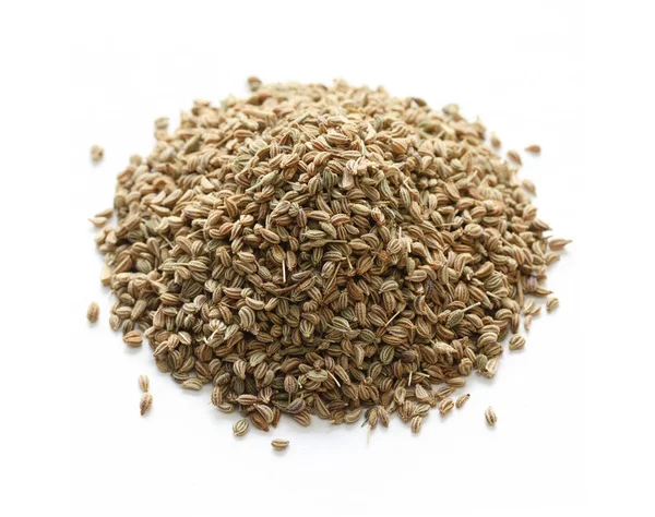 Ajowan Seeds Ajwain Seeds Indian Spice Isolated White Background — стоковое фото