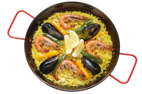 Paella Risrätt Spansk Mat — Stockfoto