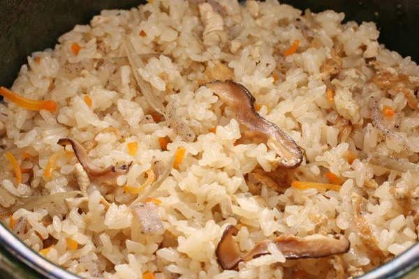 Takikomi Gohan Gomoku Gohan Japonská Míchaná Rýžová Miska — Stock fotografie
