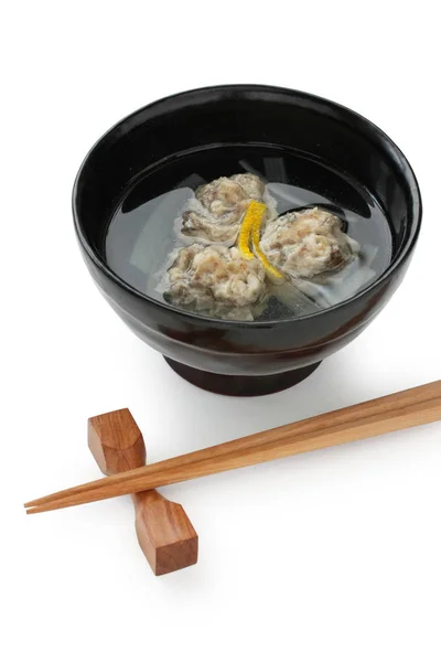 Iwashi Tsumire Jiru Hausgemachte Sardinenfleischbällchensuppe Japanische Küche — Stockfoto