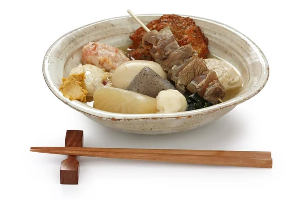 Oden Est Pot Chaud Japonais Populaire Qui Comprend Radis Daikon — Photo