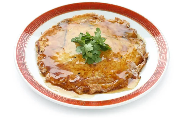 Egg Foo Young Chinesisches Omelett Mit Krabbenfleisch Chinesische Küche — Stockfoto