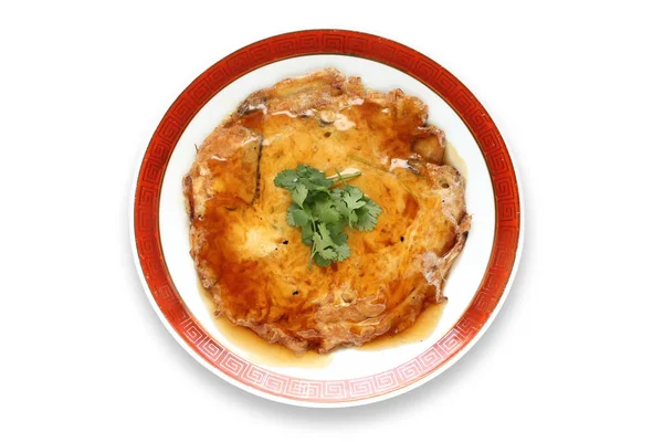 Яйцо Foo Молодой Китайский Омлет Мясом Крабов Китайская Кухня — стоковое фото