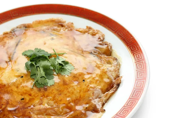 Egg Foo Young Chinesisches Omelett Mit Krabbenfleisch Chinesische Küche — Stockfoto