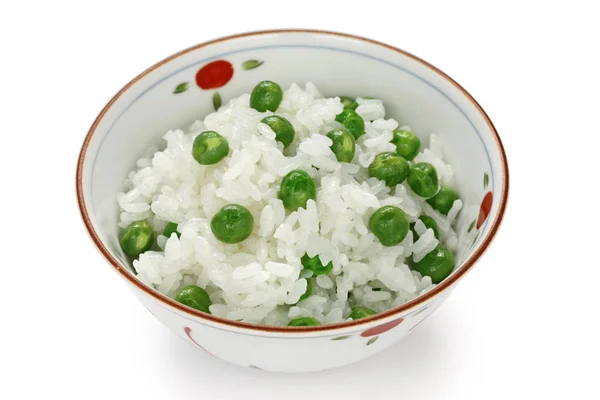 Groene Erwten Rijst Japans Eten — Stockfoto
