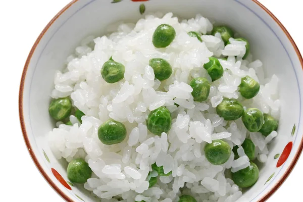 Grüne Erbsen Reis Japanisches Essen — Stockfoto