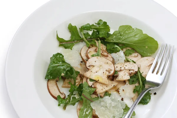 Salada Foguete Parmesão Cogumelos — Fotografia de Stock