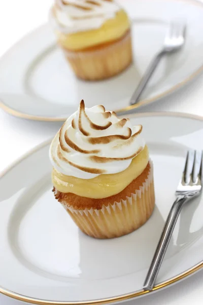 Hemlagad Citron Maräng Cupcakes — Stockfoto