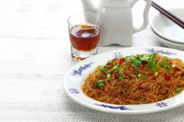 Spicy Stir Fry Vermicelli Minced Pork Classic Sichuan Dish Chinese — Stock Photo, Image