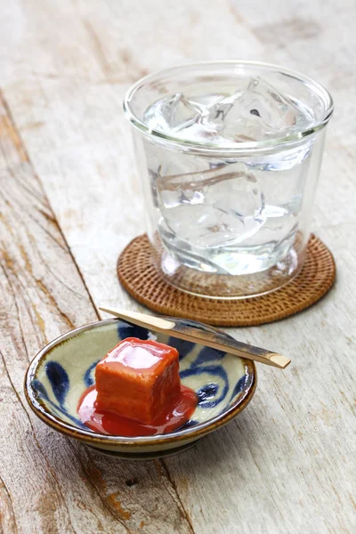 Tofuyo Harter Tofu Eingetaucht Rotes Malz Und Awamori Japanische Okinawa — Stockfoto
