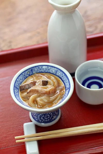 Hausgemachte Ika Shiokara Gesalzenes Fermentiertes Tintenfischfleisch Und Leber Japanisches Essen — Stockfoto