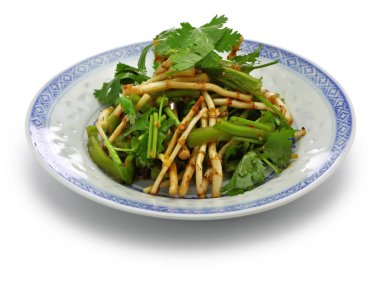 çin Zhe'ergen salatası, balık nane kökü salatası, guizhou mutfağı