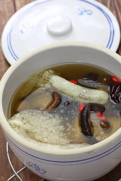 Μπαμπού Σούπα Μανιταριών Κινέζικο Γιουνάν Κουζίνα — Φωτογραφία Αρχείου