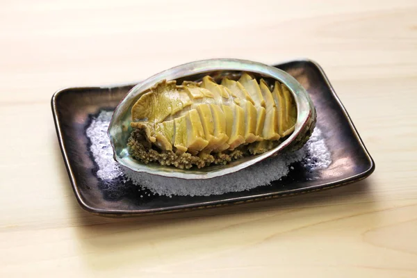 Вареные Морские Ушки Сакэ Аваби Сакамуши Японская Кухня — стоковое фото