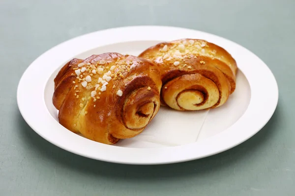 Homemade Finnish Cinnamon Rolls Freshly Made — Stock Photo, Image