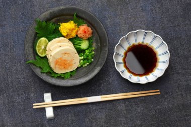 Ankimo, buğulanmış maymun balığı ciğeri, Japon mutfağı.