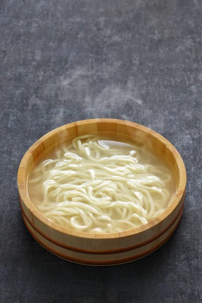 Kamaage Udon Bir Çeşit Japon Udon Düğümleri Sade Sıcak Udon — Stok fotoğraf