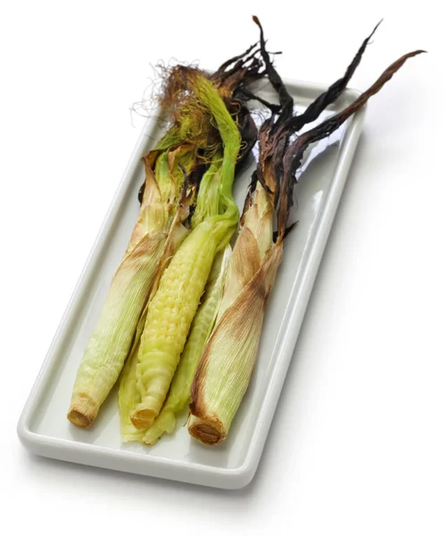 Grilled Whole Baby Corn Appetizer — Stock Photo, Image