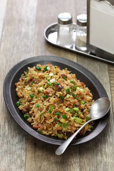 Classic Cajun Dirty Rice Southern Food — Stock Photo, Image