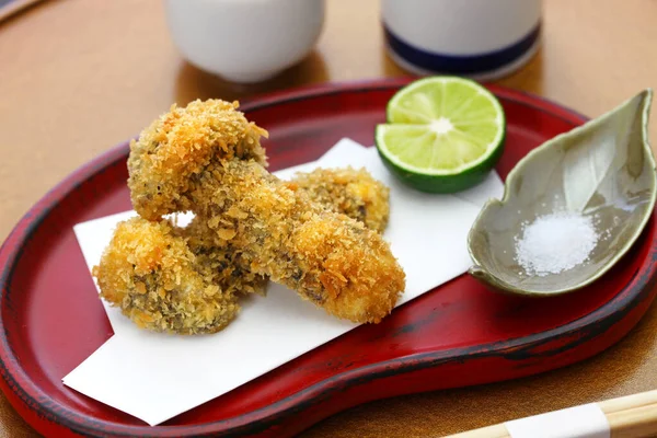 Funghi Fritti Matsutake Cucina Giapponese — Foto Stock