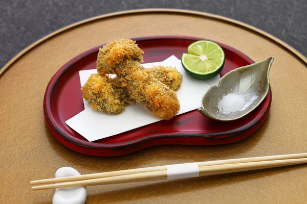 Smažené Houby Matsutake Japonská Kuchyně — Stock fotografie