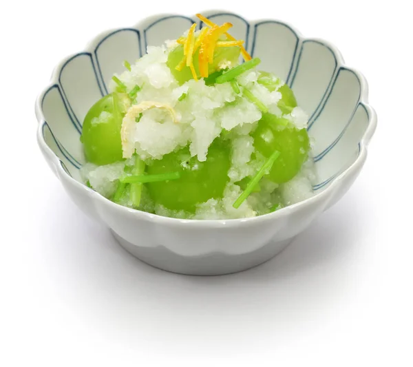 Het Een Japanse Fruitsalade Met Verse Shine Muscat Druif Japanse — Stockfoto