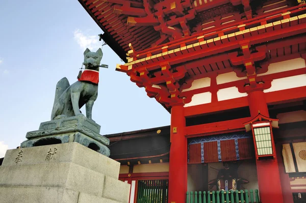 Kapısında Fushimi Inari Taisha Tapınak Iki Katlı Kyoto Japonya Için — Stok fotoğraf