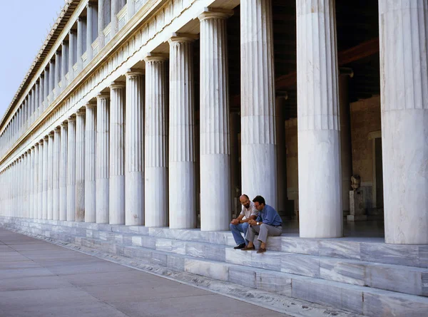 Atenas Grecia Julio 2013 Stoa Attalos Attalus Era Stoa Ágora —  Fotos de Stock