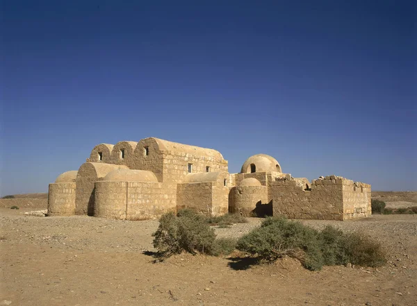 Amra Qasr Amra 요르단 그것이 독특한 프레스코 Umayyad 세기에 지어진 — 스톡 사진