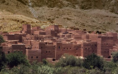 Fas dağlarında eski berber mimarisi