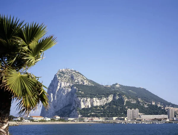 Gibraltar Rock Territorio Británico Ultramar Visto Desde Andalucía España — Foto de Stock