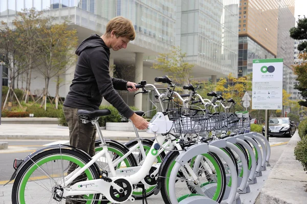 Sistema para compartir bicicletas en Seúl —  Fotos de Stock