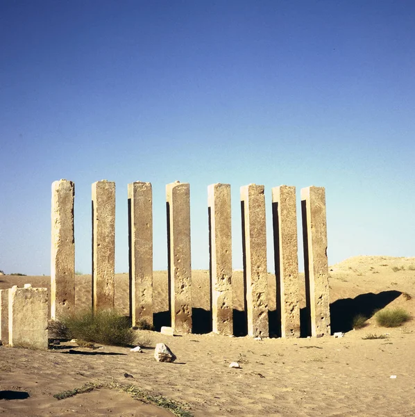 Templo Bar 'an no deserto perto de Marib — Fotografia de Stock