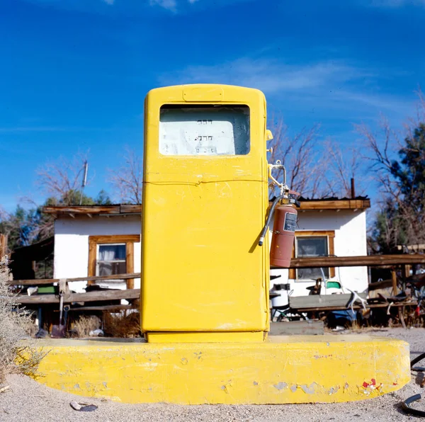 Old Gas Station Ghost Town Route — Stock Photo, Image