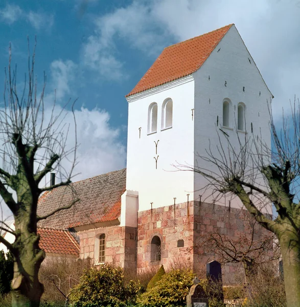 Kerk Het Dorp Horby Denemarken — Stockfoto